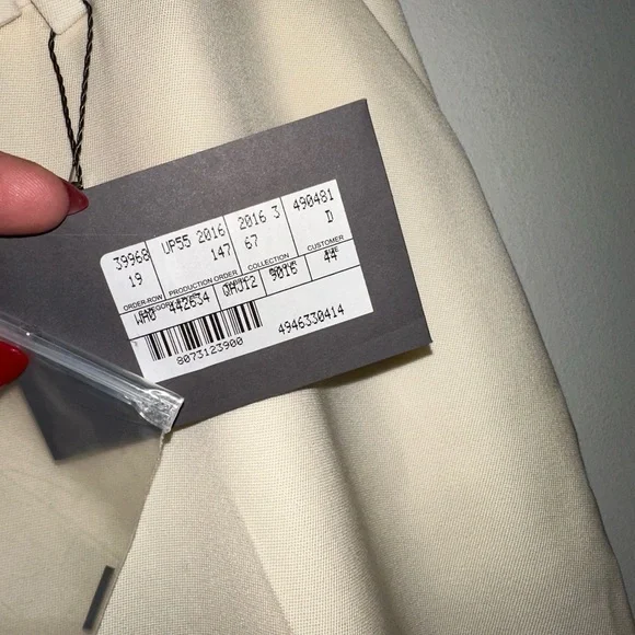 NWT Alexander MCQUEEN Crepe Ivory bootcut pants Size 44 (US8) - Picture 10 of 12